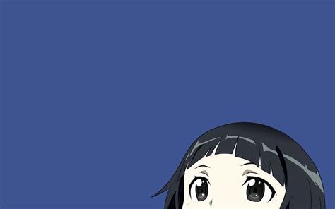 Vector Black Eyes Simple Background Anime Girls Blue