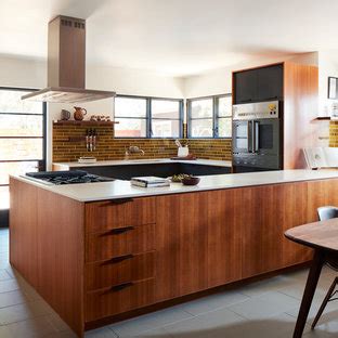 All of our cabinets are made in usa and shipped ready to assemble. 75 Beautiful Mid-Century Modern Kitchen With Black ...
