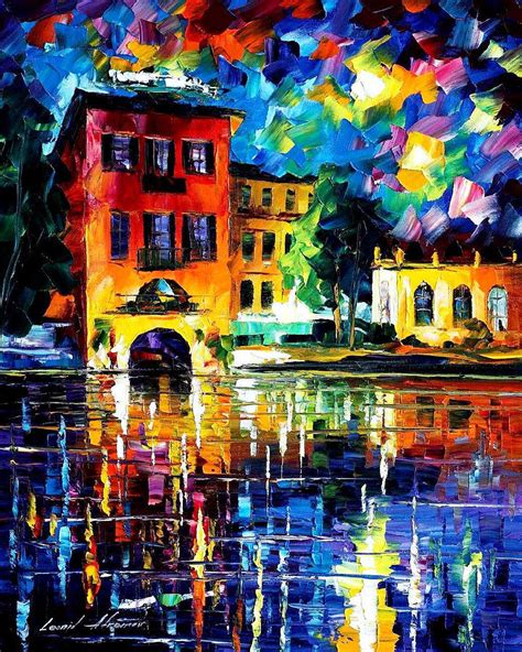Rain In Portugal Palette Knife Oil Painting On Canvas By Leonid