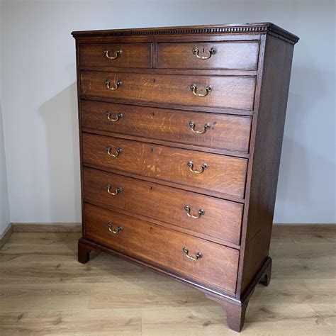 Superb Tall 7 Drawer Mahogany Chest Wide Tall Chest Georgian Antique Chest Of Drawers