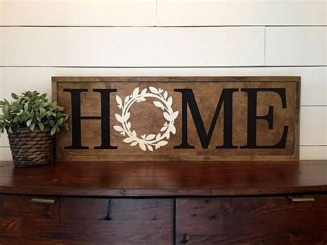 Our Home Handmade Sign Is 12 X 35 Can Vary By Up To A 5 Inch And Is