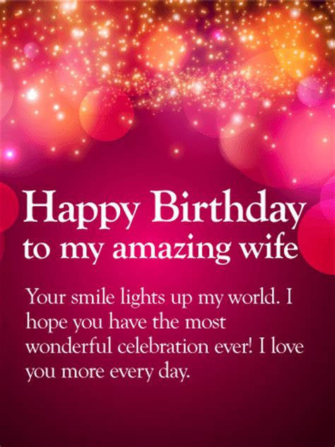 You are indeed a perfect wife. I Love You More! Happy Birthday Wishes Card for Wife ...