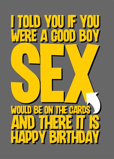 Sex Is On The Cards Happy Birthday Scribbler
