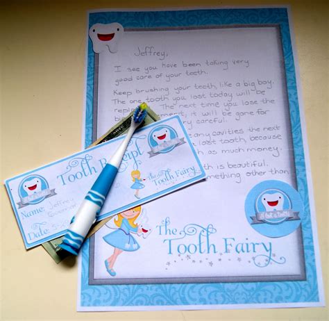 Tooth Fairy Printables Projects Tooth Receipts Stationary And A