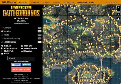 Free Interactive Pubg Maps With Loot Heatmap Vehicle Location