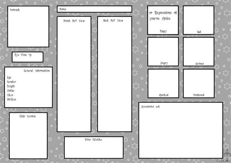 Character Sheet For Original Characters By Chiaires On Deviantart