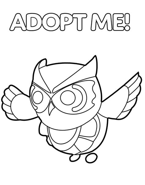 Adopt Me Roblox Owl Coloring Pages For Kids Images And Photos Finder