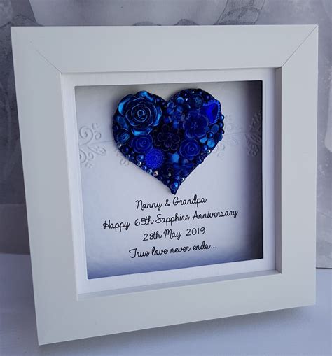 65th wedding anniversary gift 65th anniversary gift sapphire | Etsy