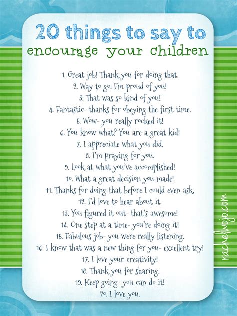 Encourage Your Children Printable Child Parents And Free