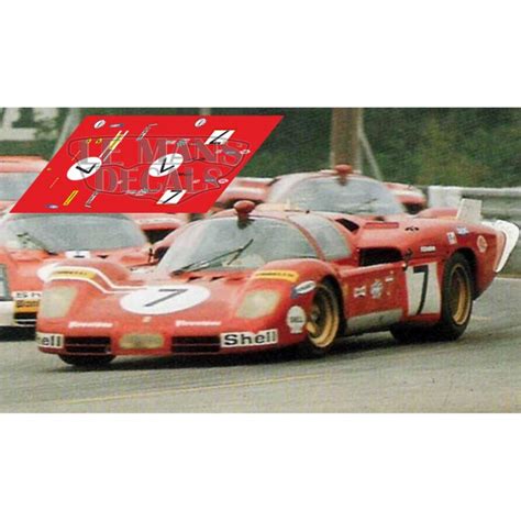 Unfortunately, the 512 was largely unsuccessful at upsetting porsche dominance. Ferrari 512 S - Le Mans 1970 nº7 - LEMANSDECALS