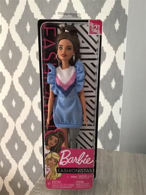 Barbie Fashionistas Doll Brunette With Prosthetic Leg Sweater Dress