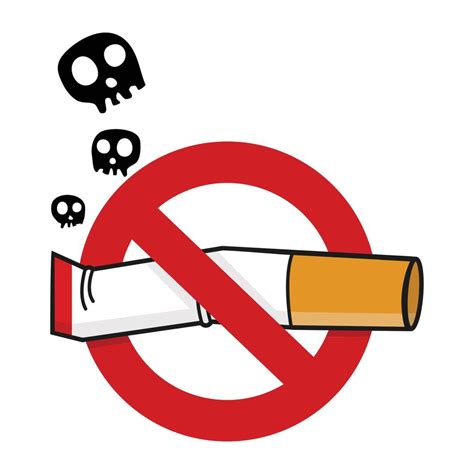 Burning Cigarette Butt With A Smok Sign Vector Art At Vecteezy