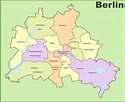 Administrative divisions map of Berlin - Ontheworldmap.com