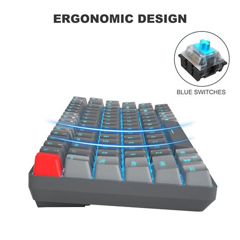 75 Mechanical Keyboardmagegee Wired Gaming Keyboard With Blue