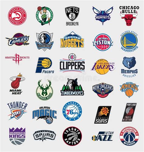 Nba Teams Logos Vector Logos Collection Of The 30 National Basketball