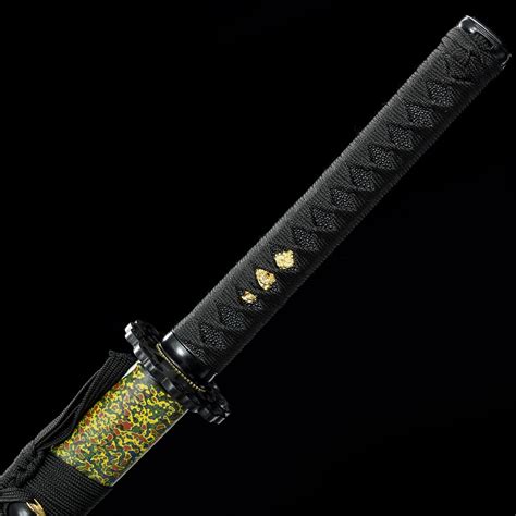 T Katana Handmade T Carbon Steel Green Saya Full Tang Real