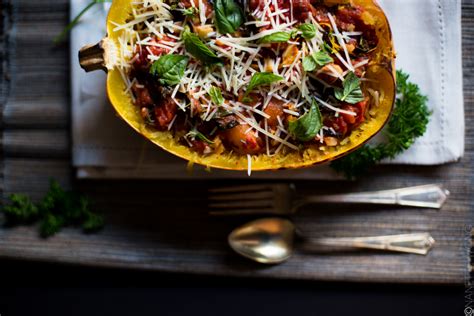 Recipe Spaghetti Squash With Butter Roasted Tomatoes And Fresh Herbs
