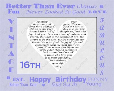 16th Birthday Quotes And Poems Quotesgram