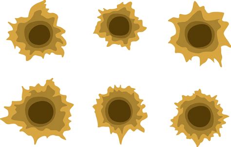 Transparent Bullet Hole Clipart Vector Bullet Hole In Wood Png