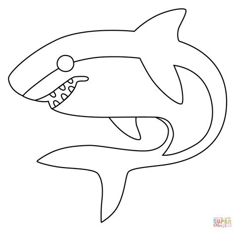 Dibujo De Emojis De Tiburon Para Colorear Dibujos Para Colorear