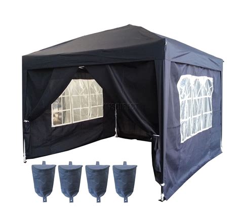 Mastercanopy patio pop up instant shelter beach canopy with 1 side wall, better air circulation outdoor canopy with wheeled uniquecanopy 10'x10' ez pop up canopy tent commercial instant shelter, with 4 removable zippered side walls and heavy duty roller bag, 4 sand bags black. 3m x 3m Pop Up Gazebo Waterproof Canopy Awning Marquee ...