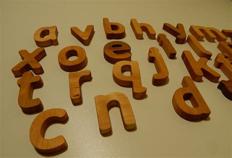Magnets Lower Case Letters Abc English Wooden Alphabet Wood Etsy