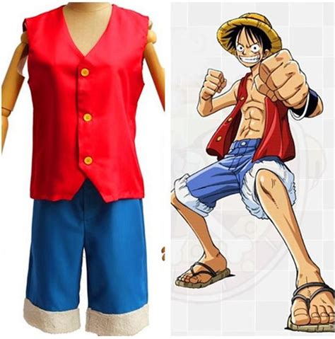 Online Cheap One Piece Luffy Cosplay Costume Monkey D Luffy 1st