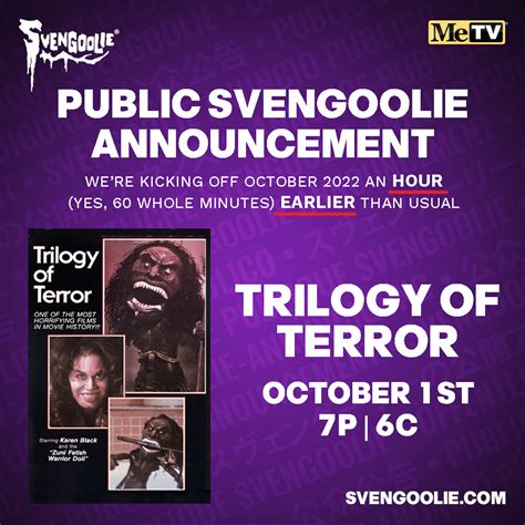 Metv On Twitter Hey Svengoolie Fans Our October 1st Kickoff Of