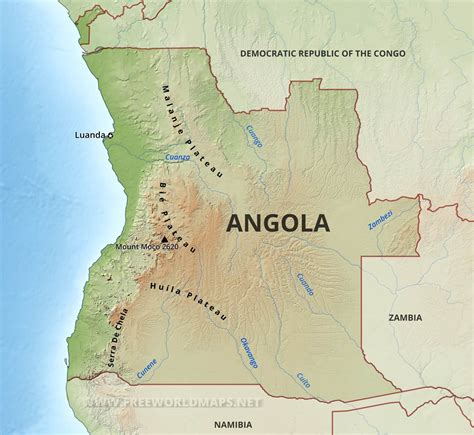 Infoplease is the world's largest free reference site. Angola Physical Map