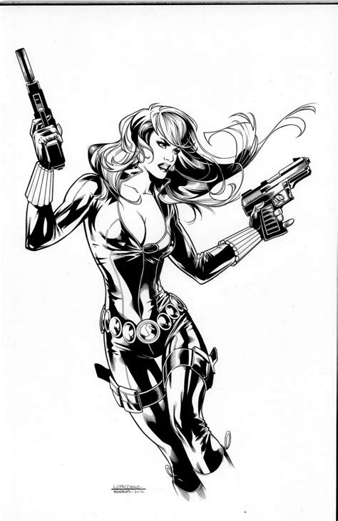 Mark Morales Inks Omgfaints Marvel Comics Art Marvel Drawings Black Widow Marvel