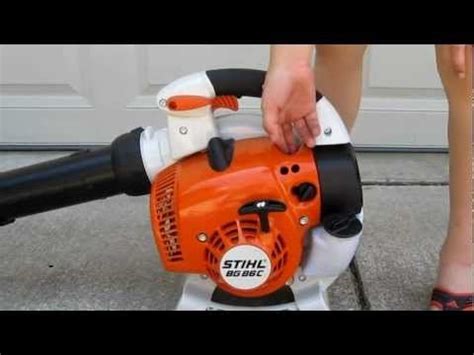 Set up a single or multiple leaf locations. Stihl Blowers: BG 86 CE Starting process - YouTube | Vacuums, Leaf blower, Outdoor power equipment