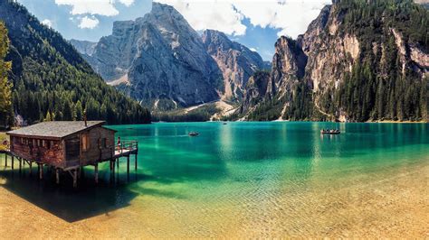 Lago Di Braies Dolomites Wallpapers Wallpaper Cave