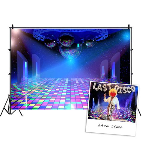 Buy Csfoto 8x65ft Disco Backdrop Disco Ballroom Night Club Neon Music