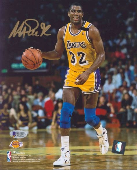 Magic Johnson Signed Lakers 8x10 Photo Beckett Coa Pristine Auction