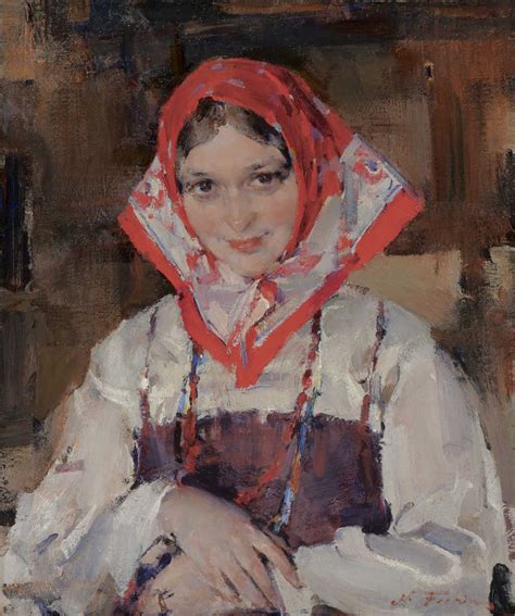 Frye Art Museum Russian Girl In Red Kerchief Mrs Perujinsky