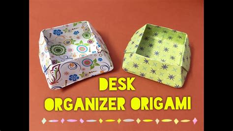Desk Organizer Origami Diy Youtube