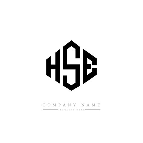 Hse Letter Logo Design With Polygon Shape Hse Polygon And Cube Shape
