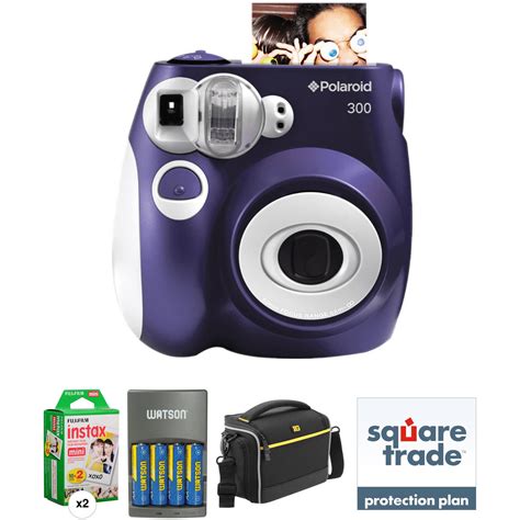 Polaroid Pic 300 Instant Film Camera Basic Kit Purple Bandh