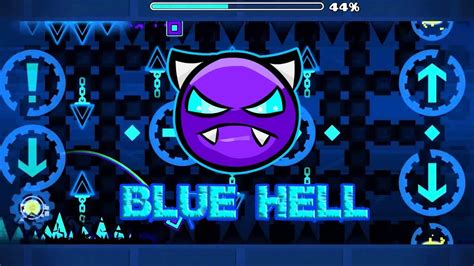 Geometry Dash Demon 15 Blue Hell By Lazye 100 Complete Easy Demon 1