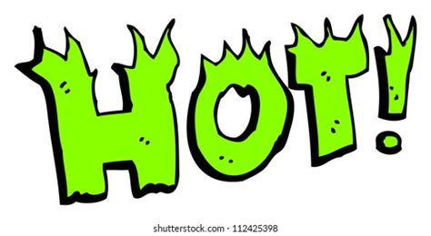 Flaming Green Hot Word Cartoon Stock Illustration 112425398 Shutterstock