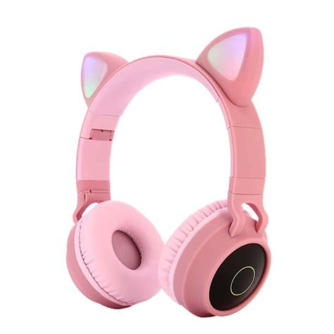 Cat Ears Bluetooth Wireless On Ear Headset Pink At Mighty Ape Nz