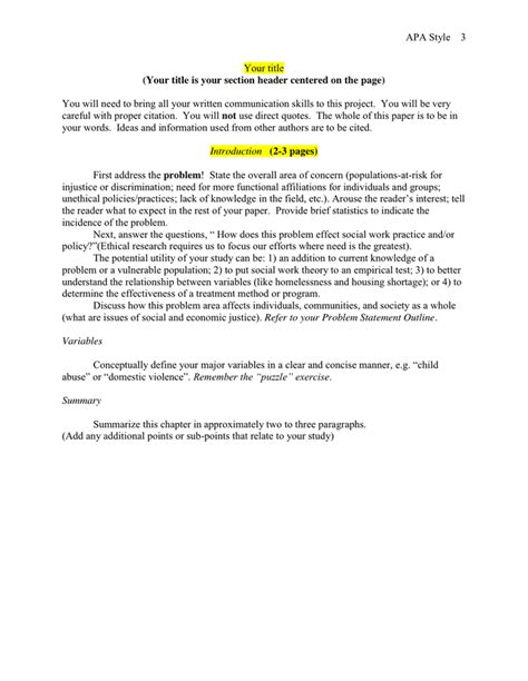 Apa Research Proposal Outline In Word And Pdf Formats Page 3 Of 8