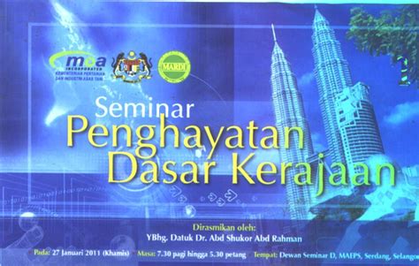 Menteri di jabatan perdana menteri (ekonomi), datuk seri. Penyelidikan Pertanian: Seminar Penghayatan Dasar Kerajaan