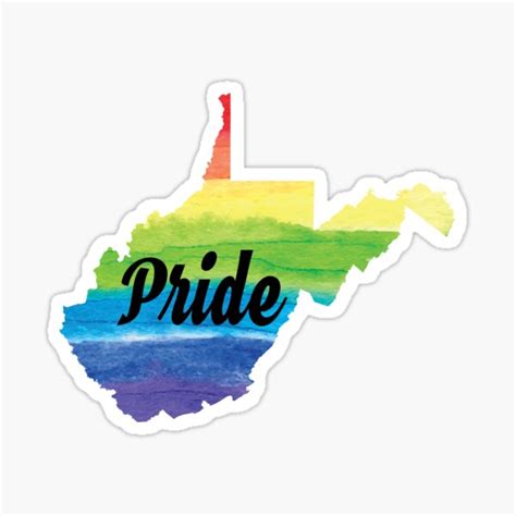 Gay Pride Flag West Virginia Lgbt Month Lesbian Bisexual Sticker By Matt76c Redbubble