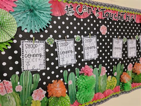 Cactus Bulletin Board Sharp Work Coming Soon By Mrs