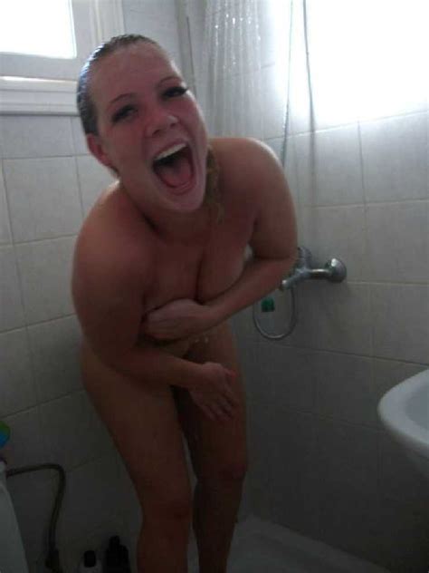 Caught Naked And Embarrassed In The Shower Porn Pic