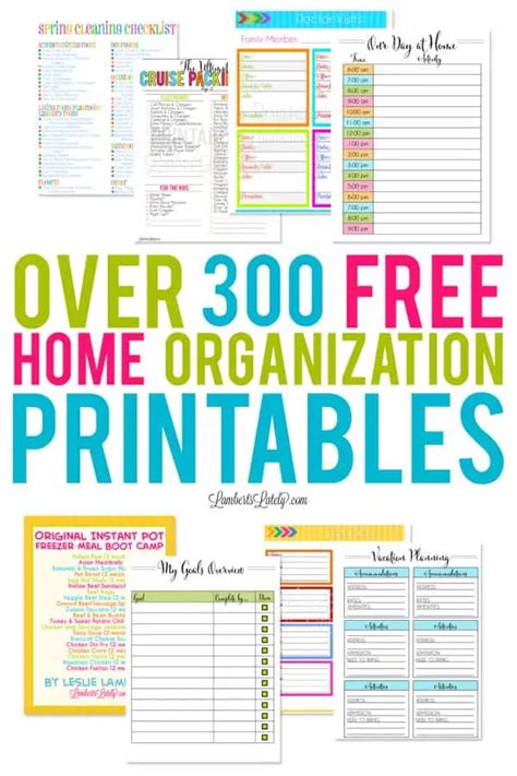 Free Home Organization Printables Lamberts Lately