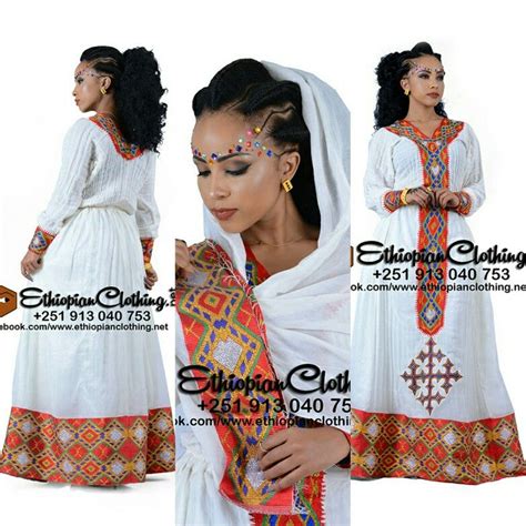New Habesha Dress Designs, Ethiopian traditional dress | Ethiopian clothing, Ethiopian dress ...