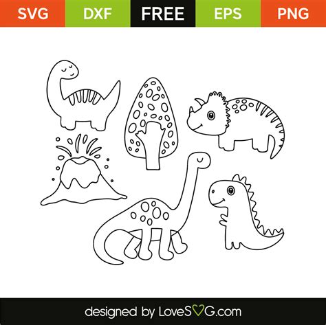 Dinosaurs Outline | Lovesvg.com