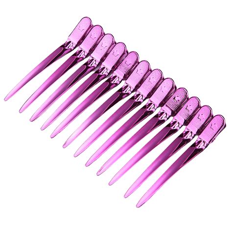 perzoe 12pcs box hairdressing hairpins electroplating strong elasticity flat duck mouth